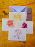 Cuatro postales de rosas · Basadas en acuarelas originales de Jorge Bayo Lon